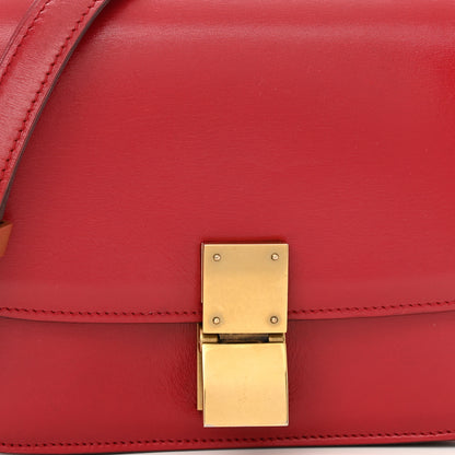 Celine Box Calfskin Small Classic Box Flap Bag Red 8 of 11