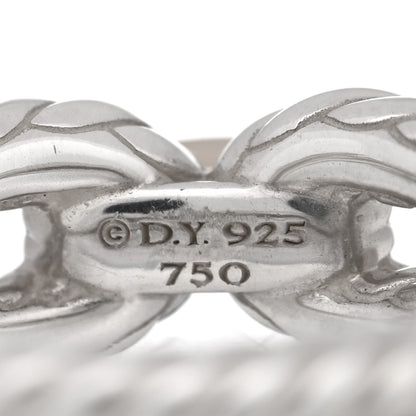 David Yurman Sterling Silver 18K Yellow Gold Cable Loop Ring 48 4.5 4 of 4