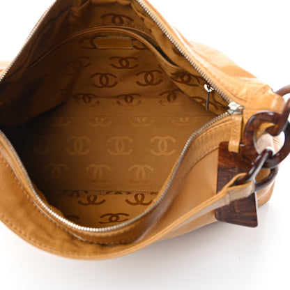 Chanel Caviar CC Wood Chain Hobo Maize 5 of 12