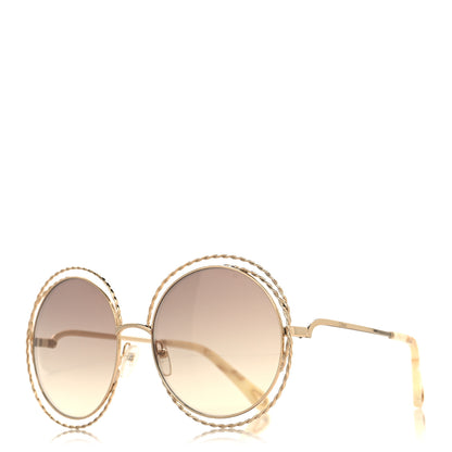 Chloe Metal Carlina Oversize Round Sunglasses CE114ST Gold 1 of 7