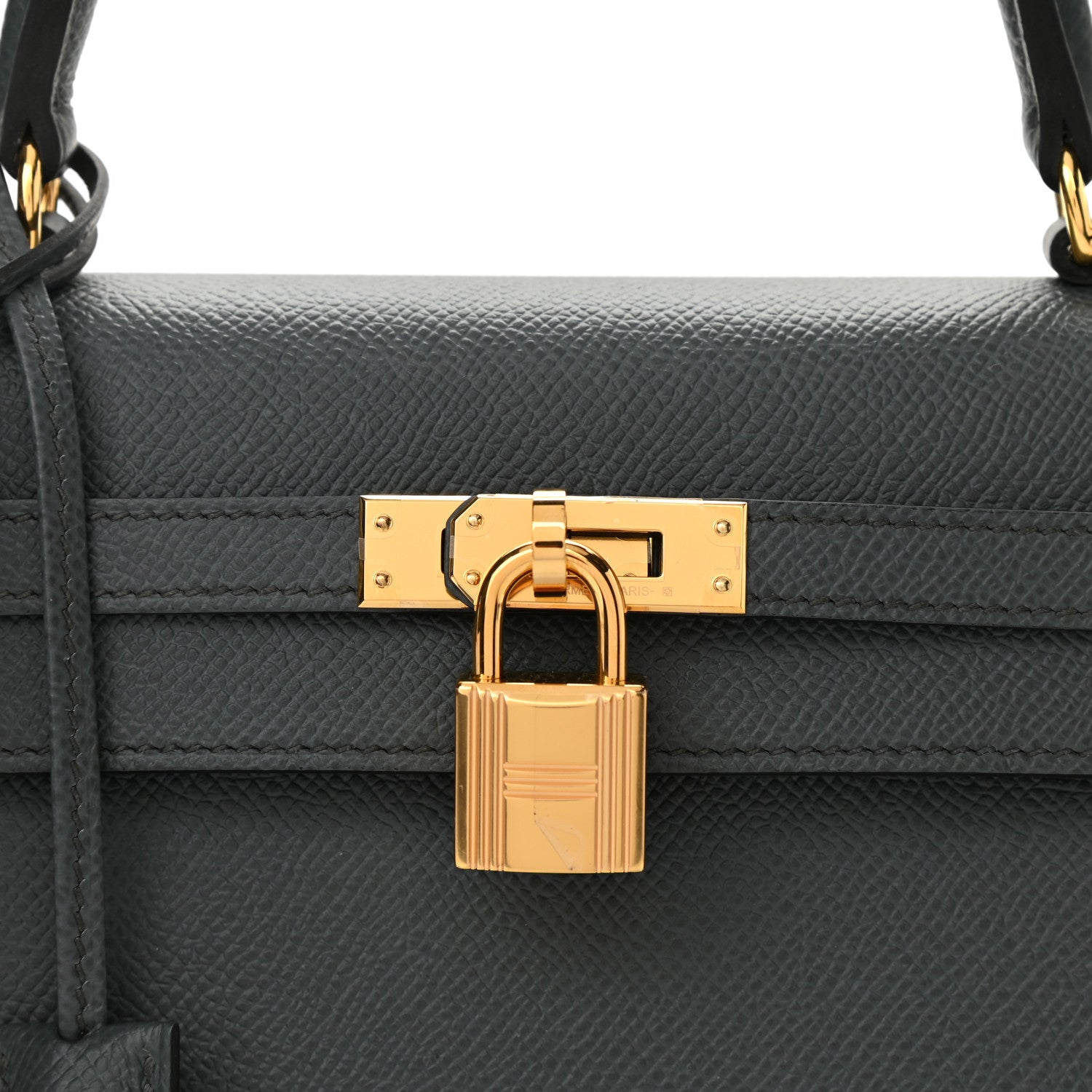 Hermes Epsom Kelly Sellier 25 Bleu Orage 8 of 11