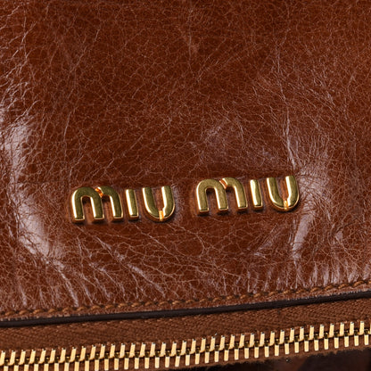 Miu Miu Vitello Lux Medium Bow Bag Palissandro 10 of 16