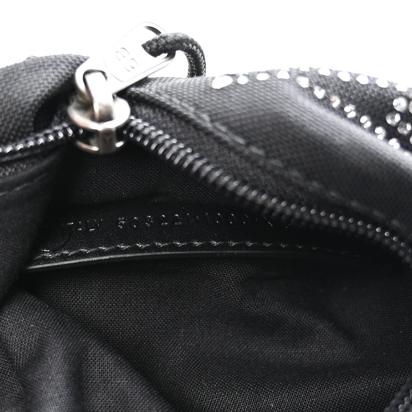 Canvas Crystal Embellished Eiffel Tower Explorer Backpack S Black