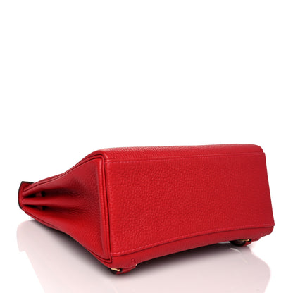 Hermes Taurillon Clemence Kelly Ado Backpack Rouge Casaque 4 of 10