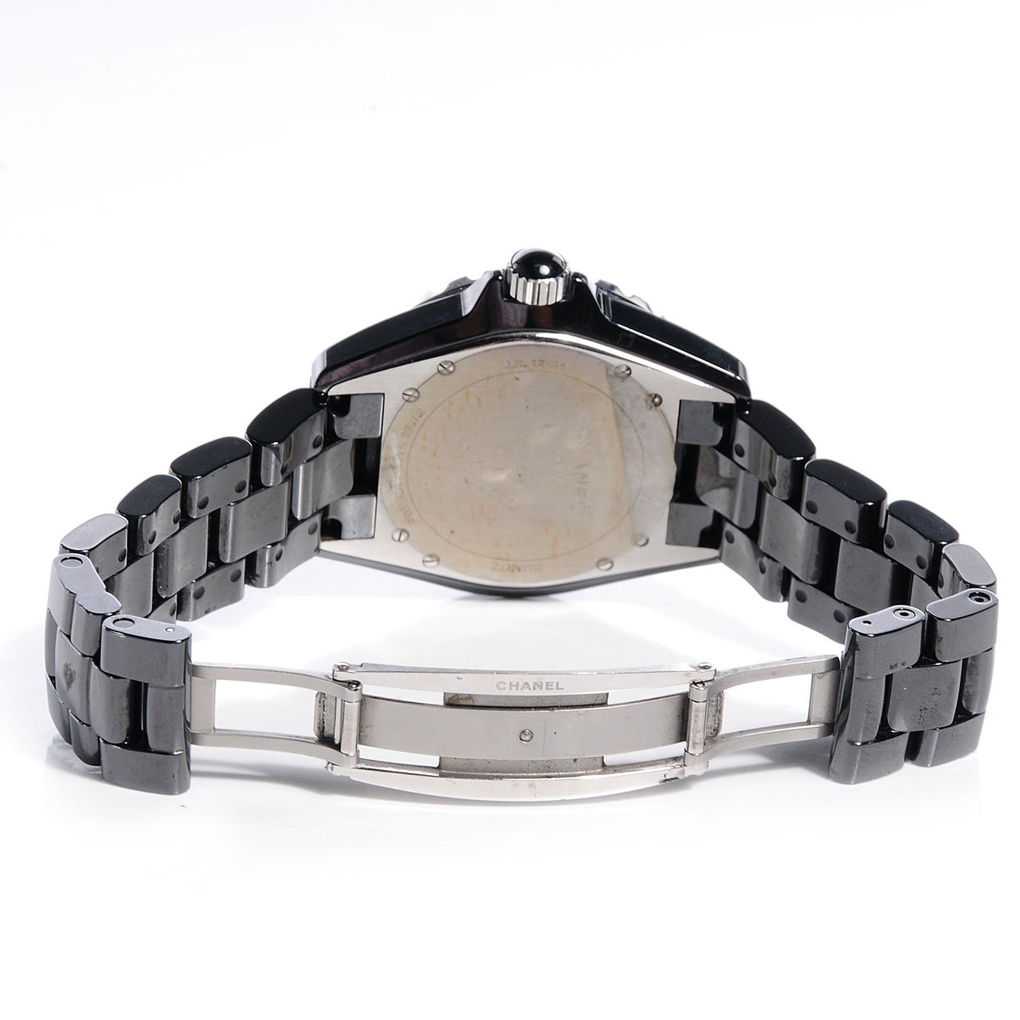 Stainless Steel Ceramic Diamond 33mm J12 Quartz Watch Black