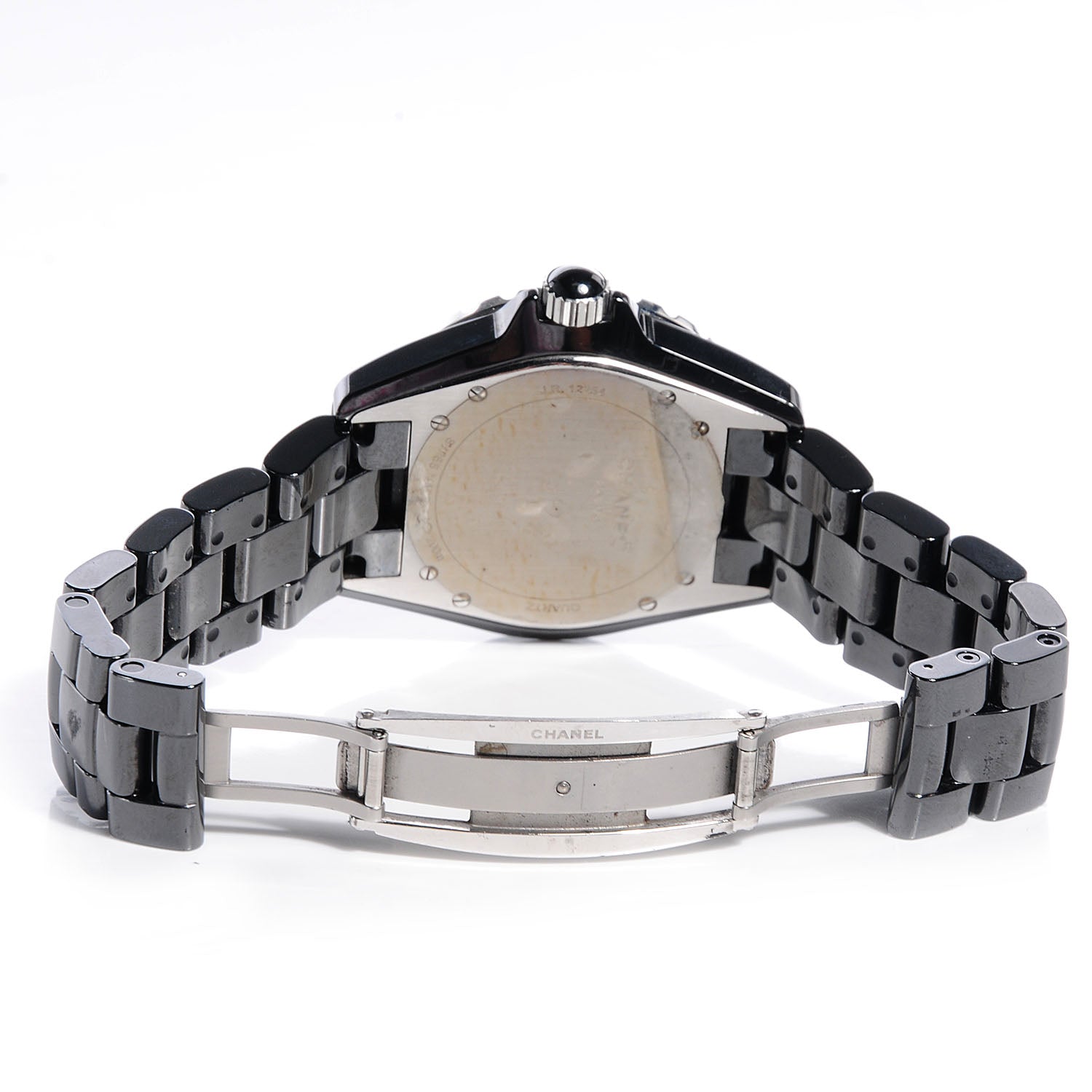 Chanel Stainless Steel Ceramic Diamond 33mm J12 Quartz Watch Black 3 of 6