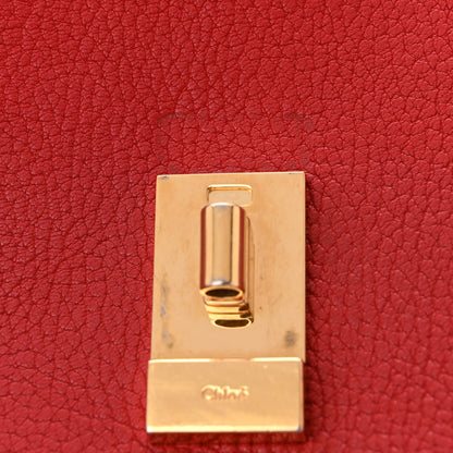 Chloe Grained Lambskin Drew Shoulder Bag Plaid Red 11 of 14