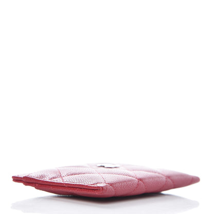 Chanel Caviar Quilted Card Holder Dark Red 4 of 9