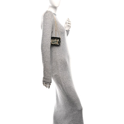 Fendi Sequin Paillettes Shiny Nappa Sex and the City Nano Maxi Buckle Baguette Charm Avocado 3 of 17