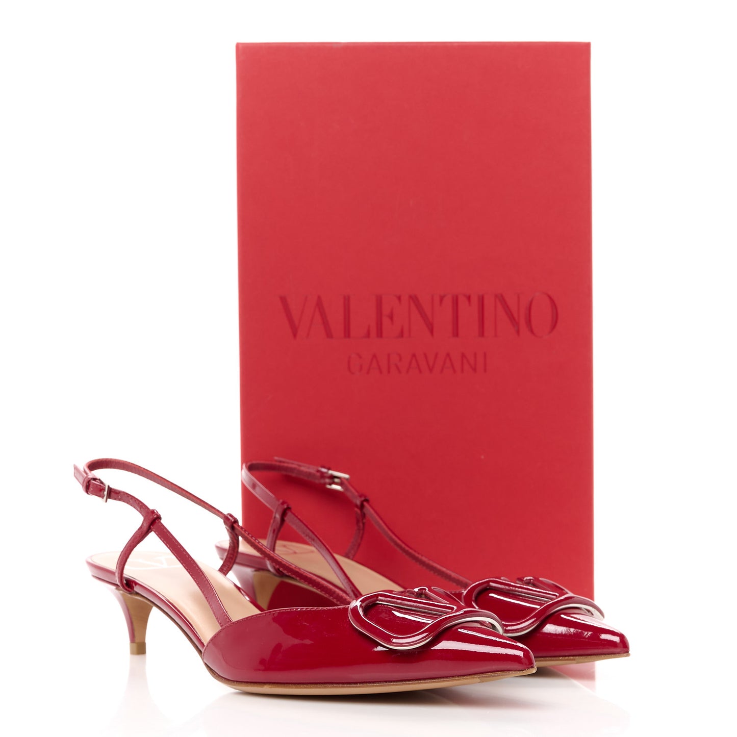 Patent Tonal Vlogo Slingback 40mm Pumps 37.5 Blossom
