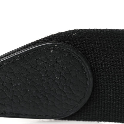 Hermes Toile Taurillon Clemence Shoulder Strap Black 6 of 6