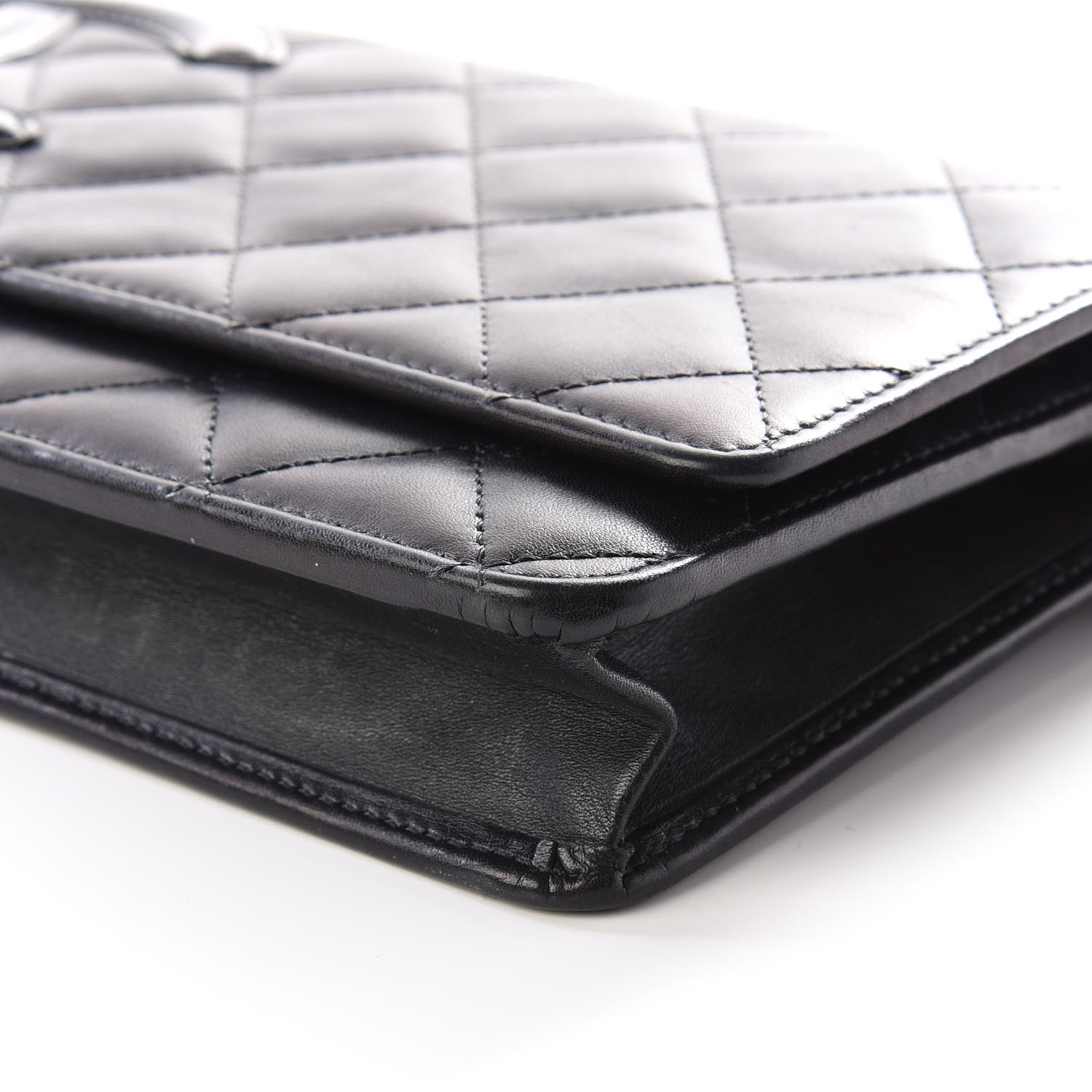 Chanel Calfskin Quilted Cambon Wallet On Chain WOC Black 6 of 9