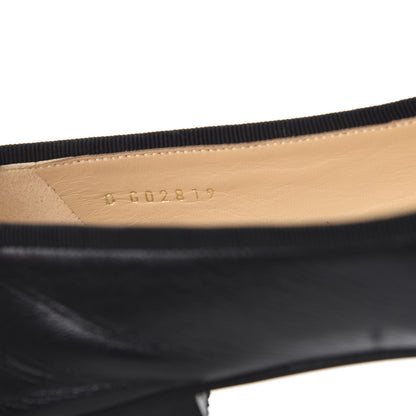 Chanel Lambskin Patent Cap Toe Ballerina Flats 39 Black 11 of 12