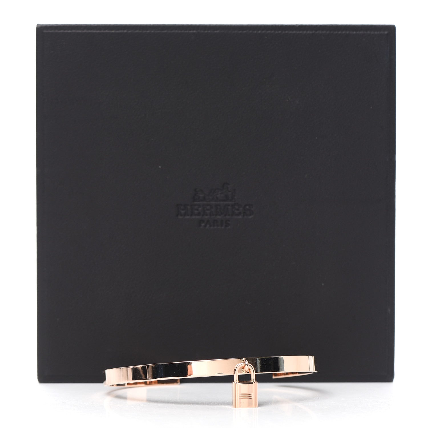 Hermes 18K Rose Gold PM Kelly Clochette Cuff Bracelet ST 5 of 5