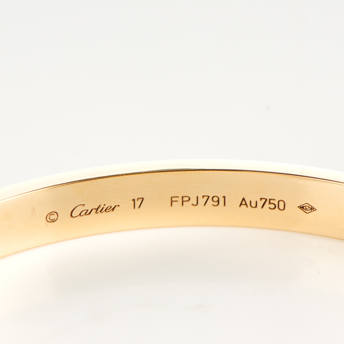 18K Yellow Gold LOVE Bracelet 17