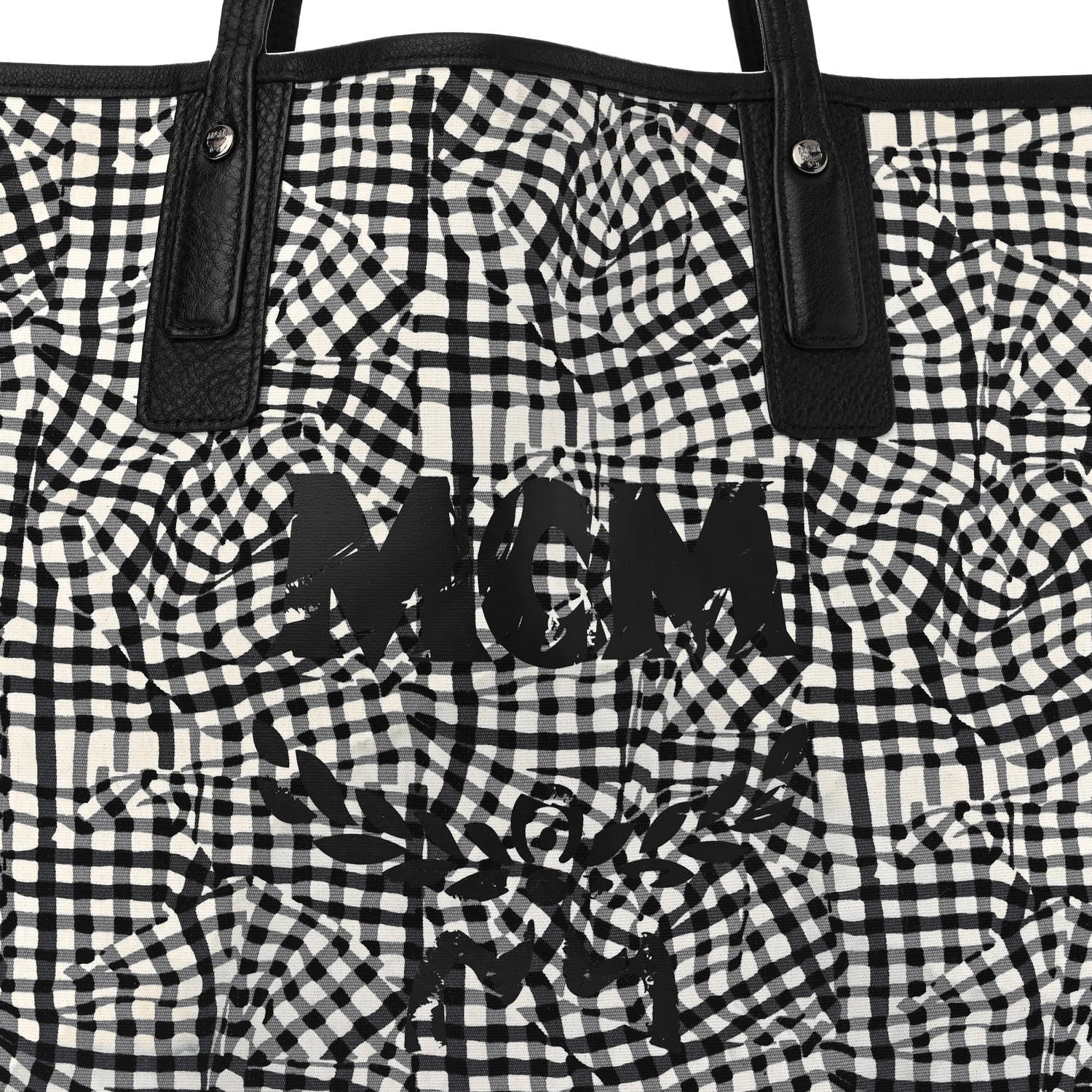 MCM Visetos Large Liz Reversible Shopper Tote Black 13 of 17