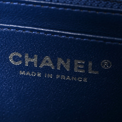 Chanel Lambskin Quilted Mini Rectangular Flap Dark Blue 6 of 10