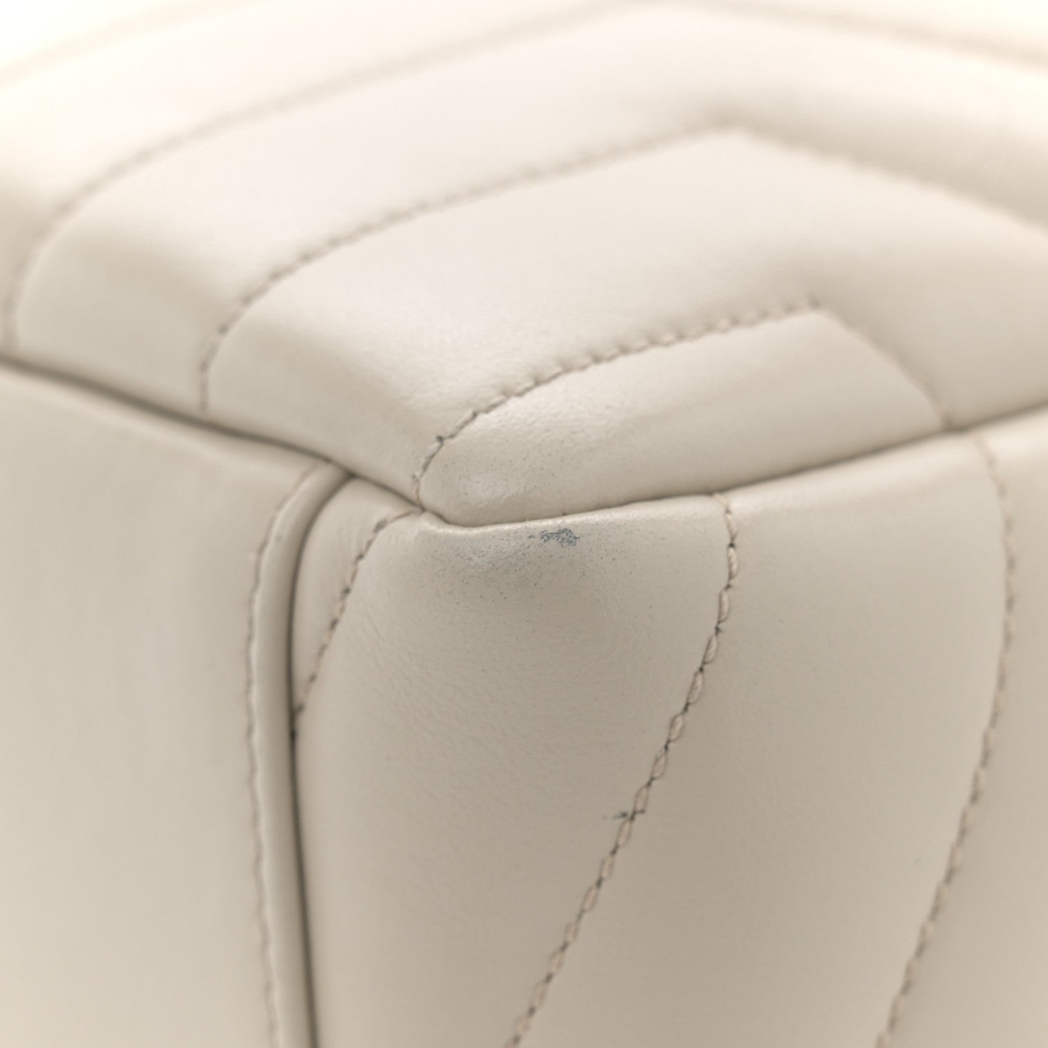 Saint Laurent Calfskin Y Quilted Monogram Small Loulou Bowling Bag Ivory 15 of 15