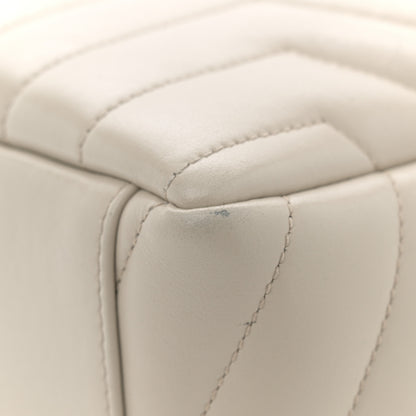 Saint Laurent Calfskin Y Quilted Monogram Small Loulou Bowling Bag Ivory 15 of 15