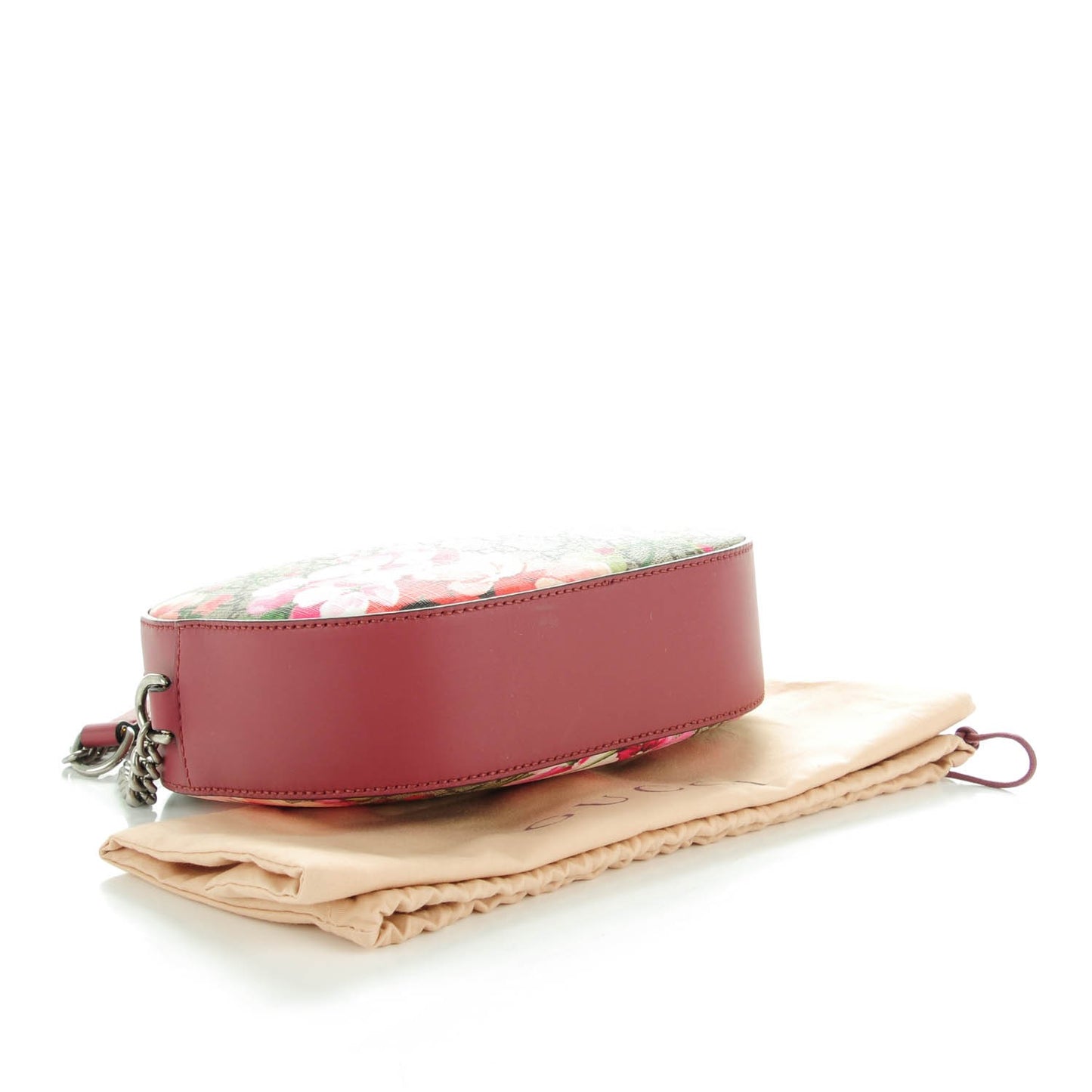 GG Supreme Monogram Blooms Mini Chain Shoulder Bag Beige Multicolor Dry Rose
