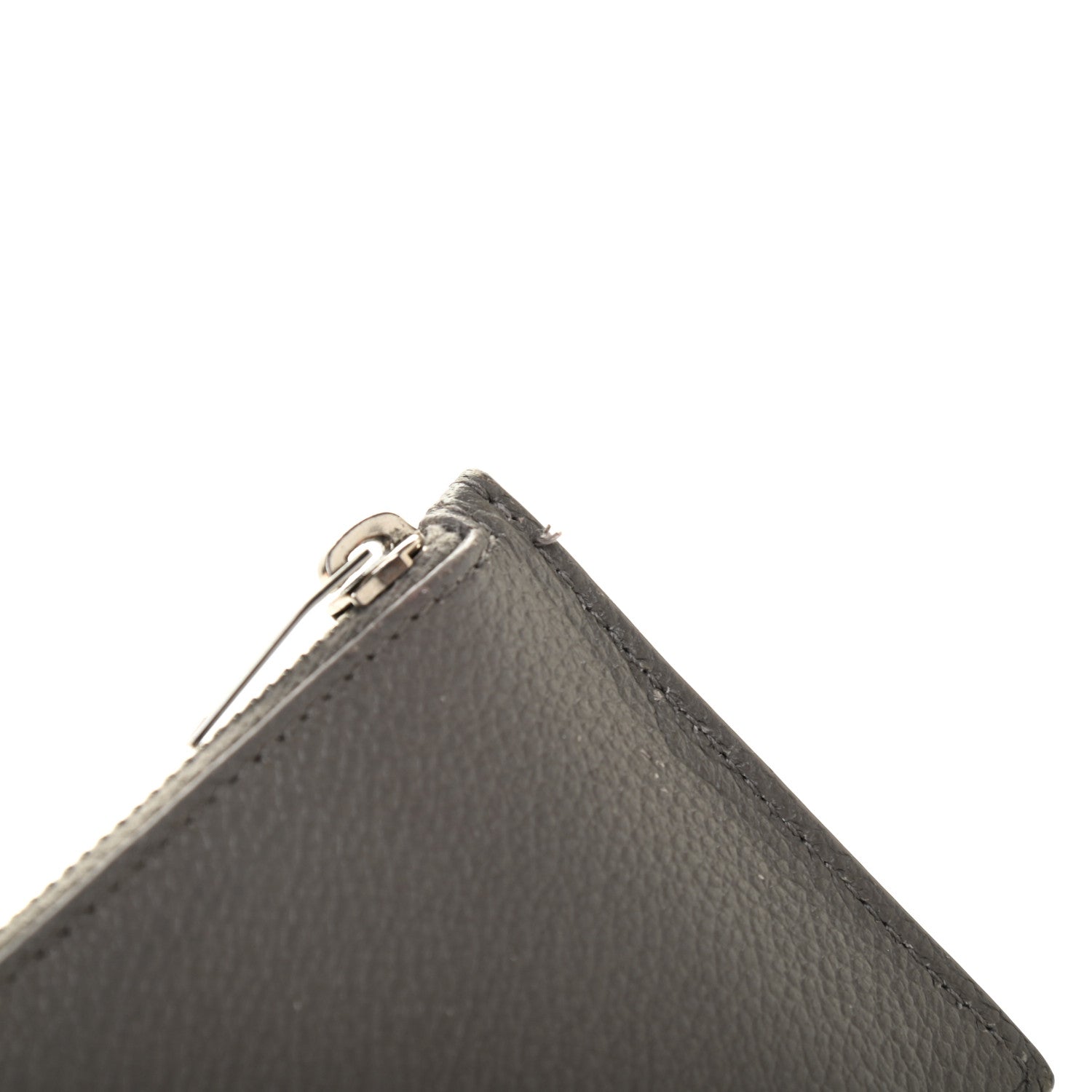 Saint Laurent Grained Calfskin 5 Fragments Zip Pouch Card Holder Earth 7 of 11