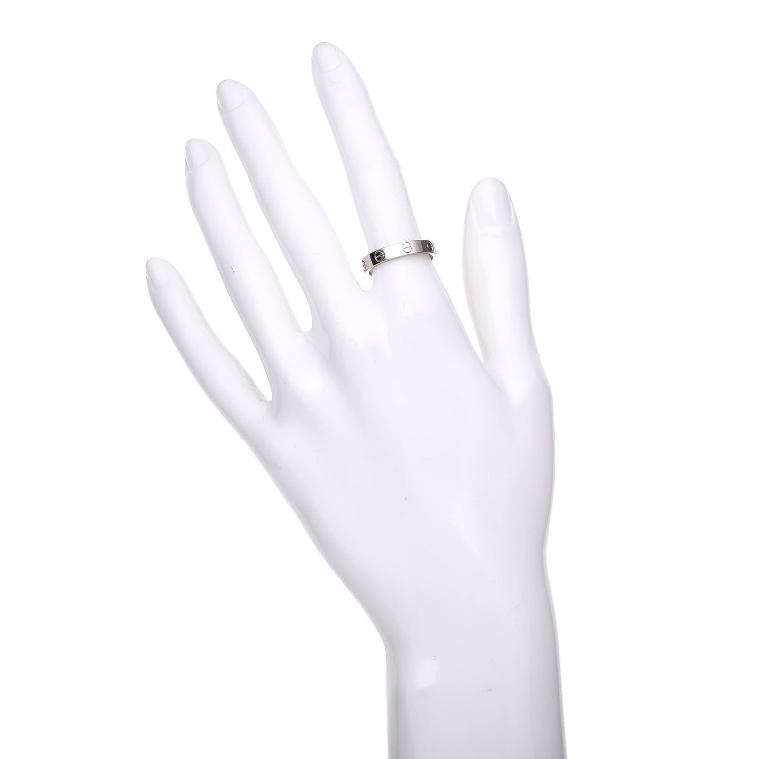 Cartier 18K White Gold 3.5mm LOVE Wedding Band Ring 53 6.25 2 of 11