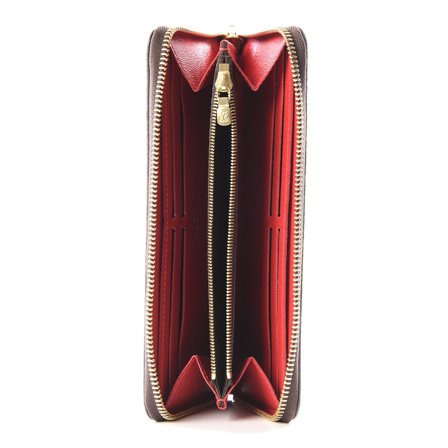 Louis Vuitton Damier Ebene Clemence Wallet Cherry 4 of 10