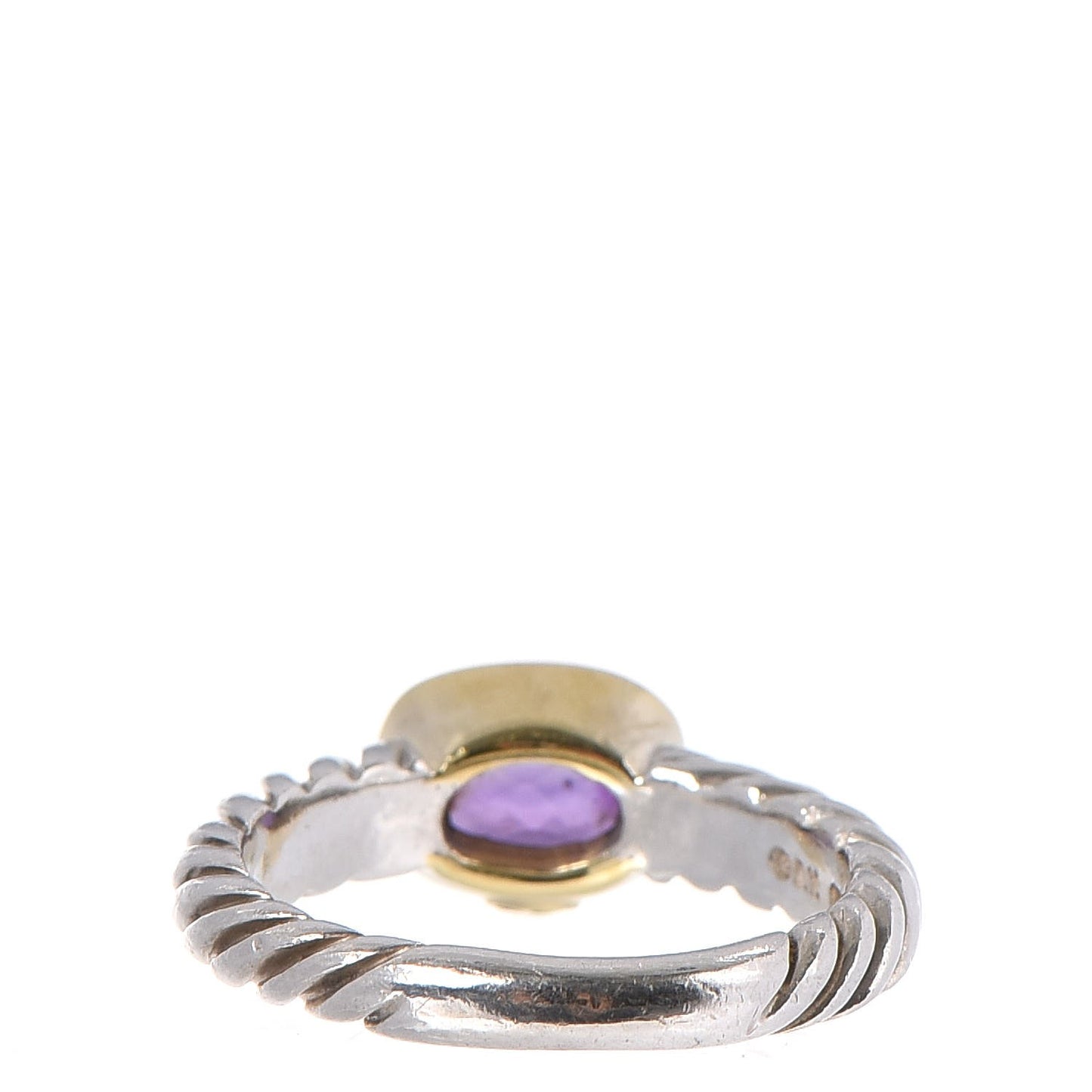 Sterling Silver 18K Yellow Gold Amethyst Noblesse Ring 54.4 7