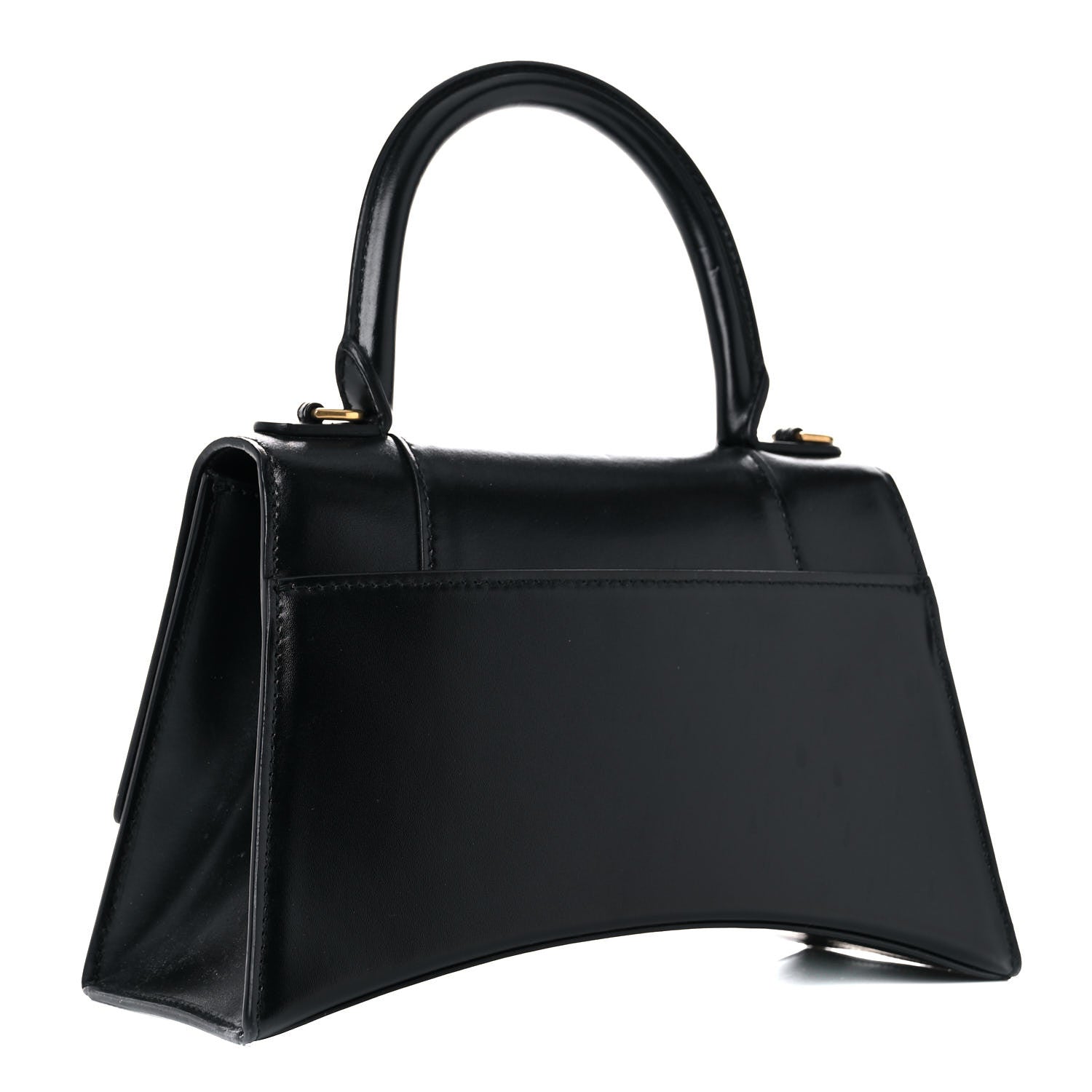 Balenciaga Shiny Box Calfskin Small Hourglass Top Handle Bag Black 3 of 19