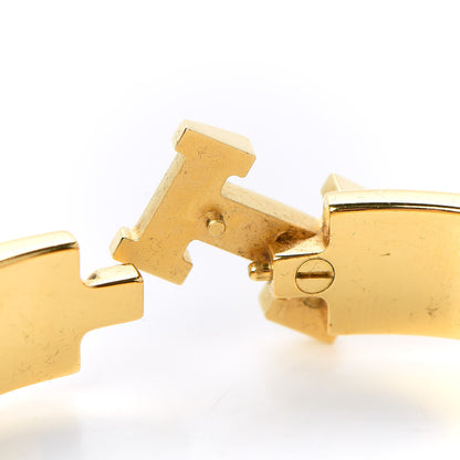 Hermes Enamel Narrow Clic Clac H Bracelet GM Jaune Madras 4 of 6