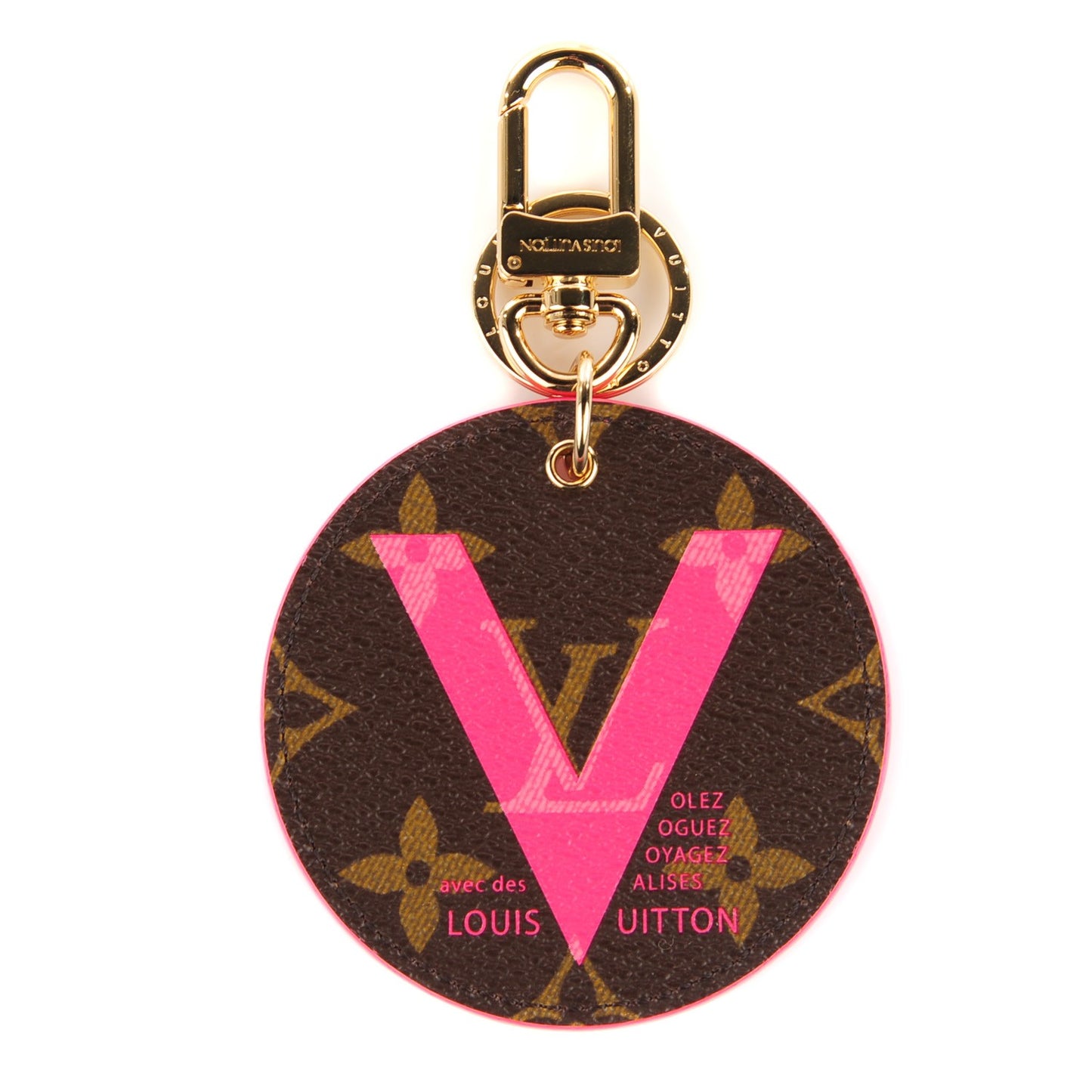 Monogram Illustre V Bag Charm Key Ring Grenade