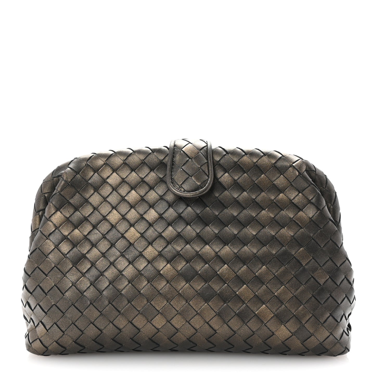 Nappa Intrecciato The Lauren 1980 Clutch Dark Gold