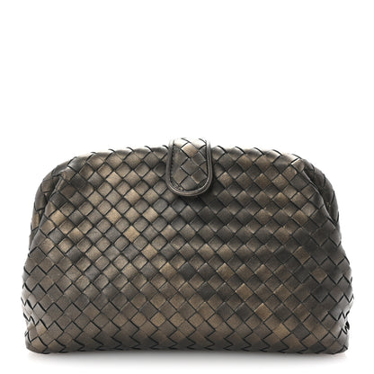 Bottega Veneta Nappa Intrecciato The Lauren 1980 Clutch Dark Gold 1 of 7