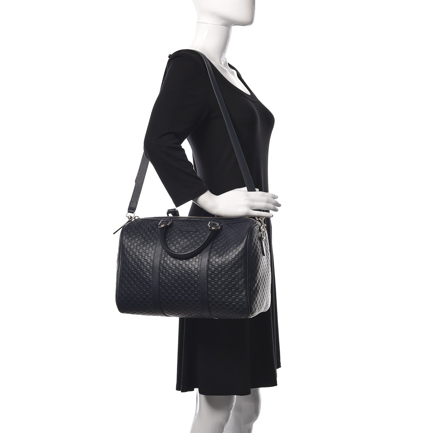 Gucci Microguccissima Medium Boston Navy 2 of 13