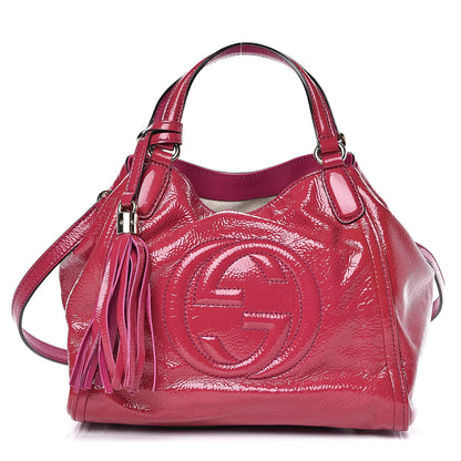 Gucci Patent Small Soho Shoulder Bag Bright Bougainvillea 1 of 11