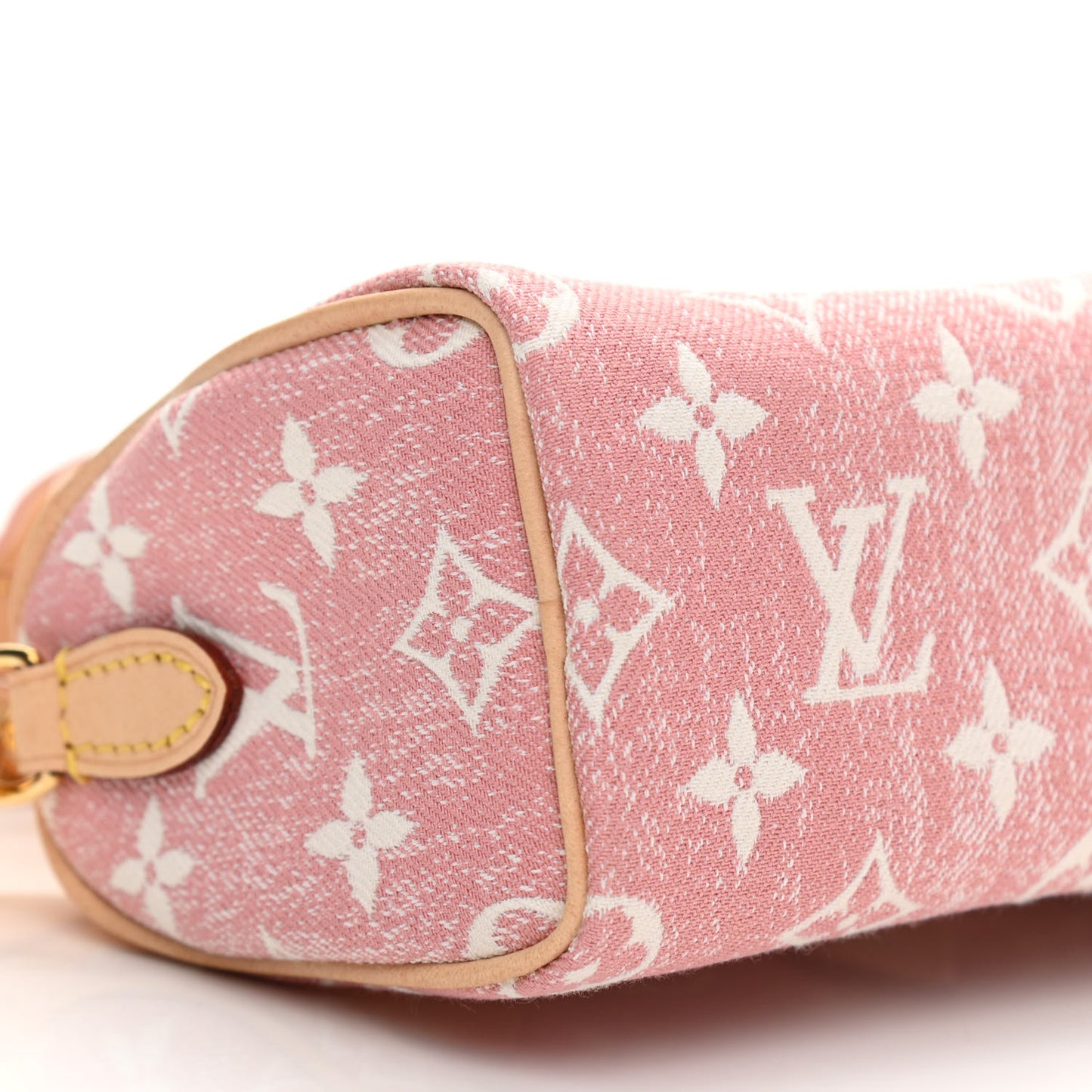 Monogram Jacquard Denim Nano Speedy Bandouliere Pink