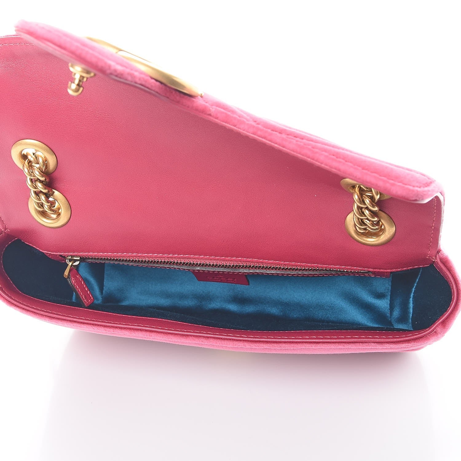 Gucci Velvet Matelasse Small GG Marmont Shoulder Bag Light Raspberry Rose 6 of 11
