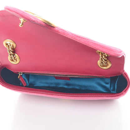 Gucci Velvet Matelasse Small GG Marmont Shoulder Bag Light Raspberry Rose 6 of 11
