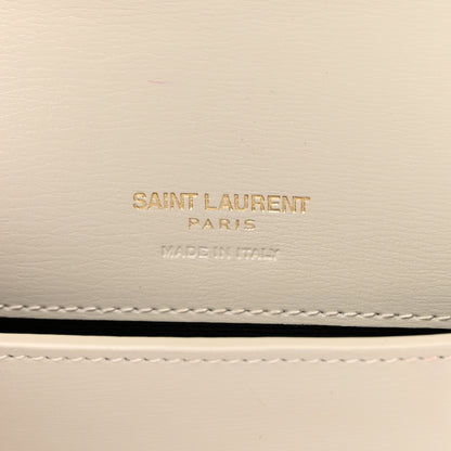 Saint Laurent Smooth Calfskin Monogram Phone Holder Crossbody Crema Soft 6 of 14