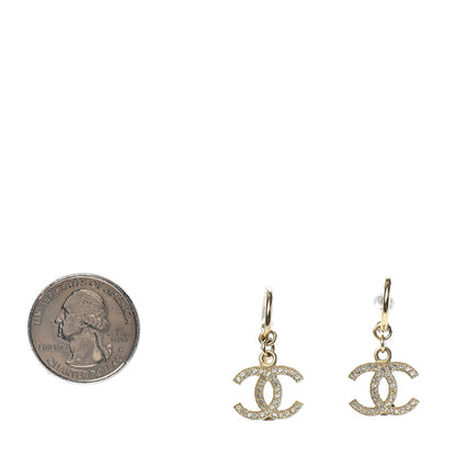 Chanel Pearl CC Dangle Earrings Light Gold 2 of 4
