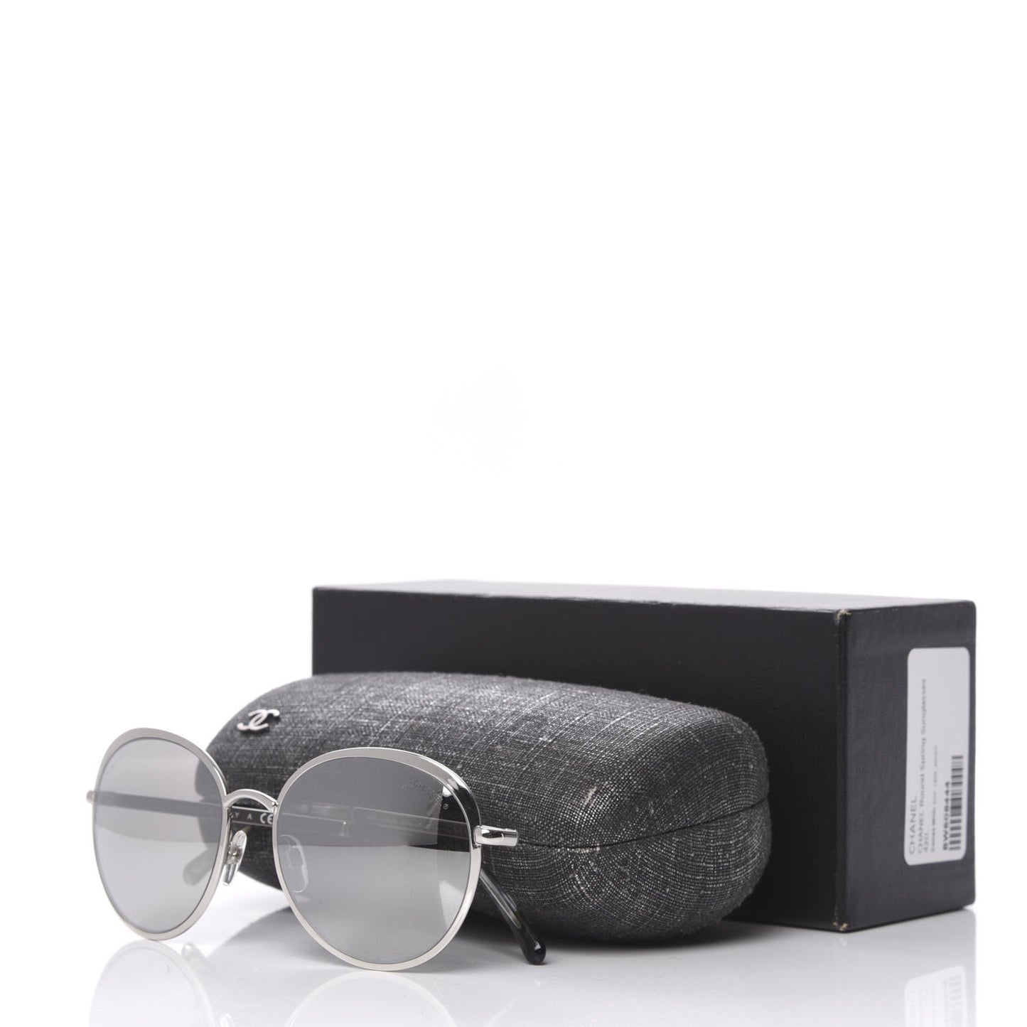 Round Spring Sunglasses 4206 Black Silver