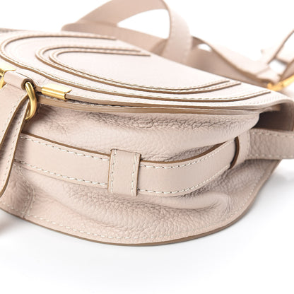 Chloe Calfskin Mini Marcie Round Crossbody Bag Abstract White 9 of 10