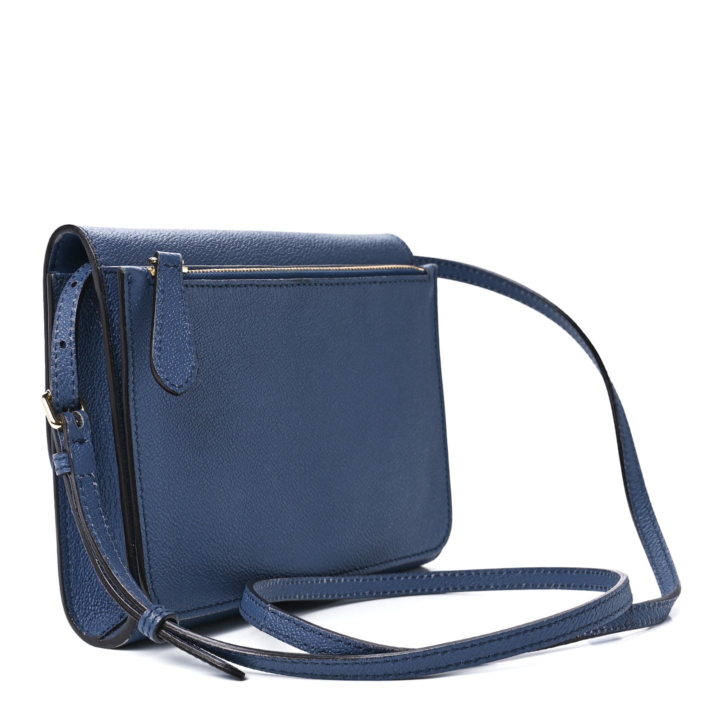 Grainy Calfskin Small Loxley Crossbody Steel Blue