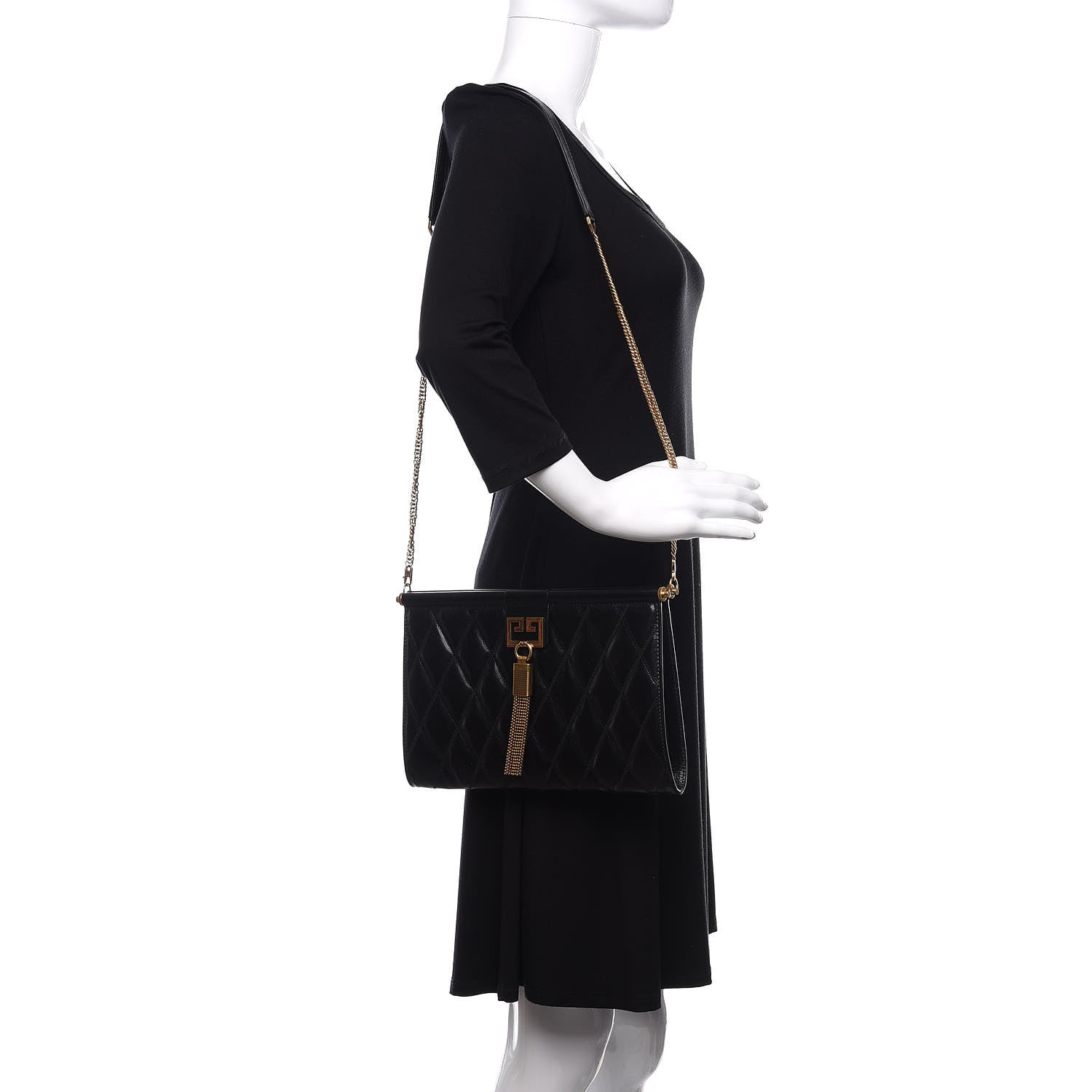 Givenchy Goatskin Quilted Medium Gem Bag Black 2 of 9