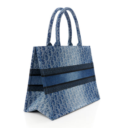 Christian Dior Oblique Denim Medium Book Tote Blue 3 of 10