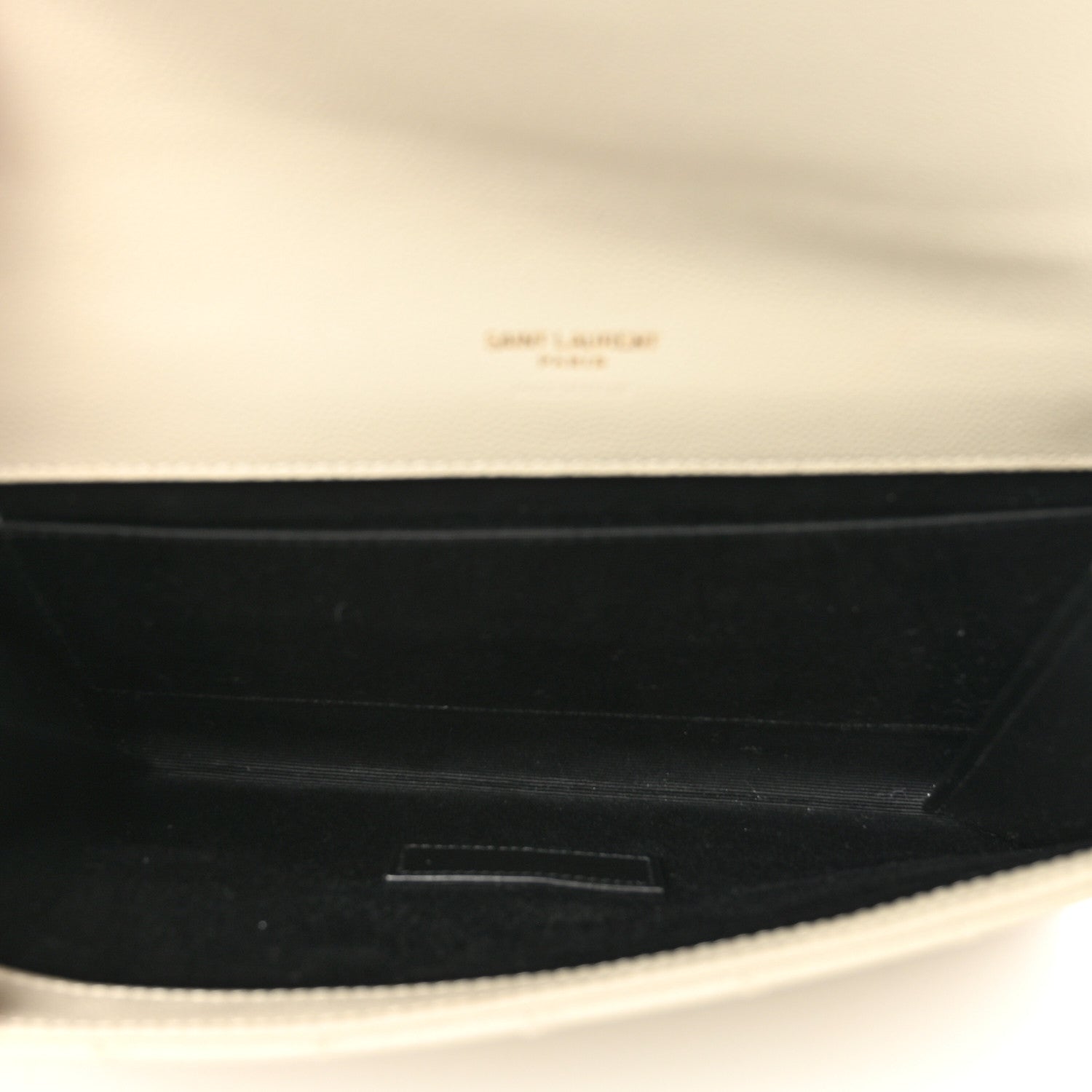 Saint Laurent Grain De Poudre Textured Mixed Matelasse Triquilt Monogram Clutch Blanc Vintage 6 of 7