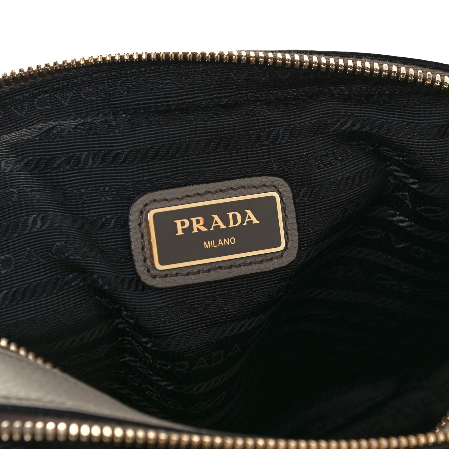 Vitello Phenix Medium Double Zip Shoulder Bag Argilla