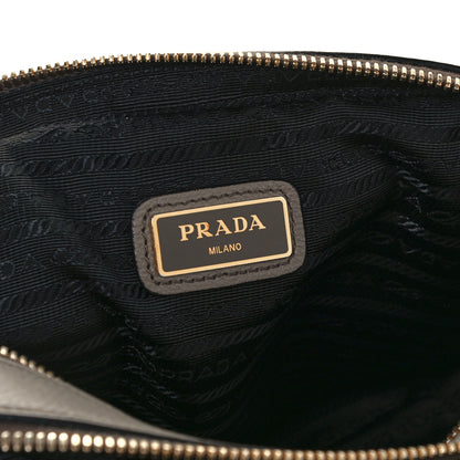 Prada Vitello Phenix Medium Double Zip Shoulder Bag Argilla 6 of 11
