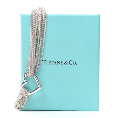 Tiffany Sterling Silver Heart Multi Chain Toggle Necklace 5 of 5