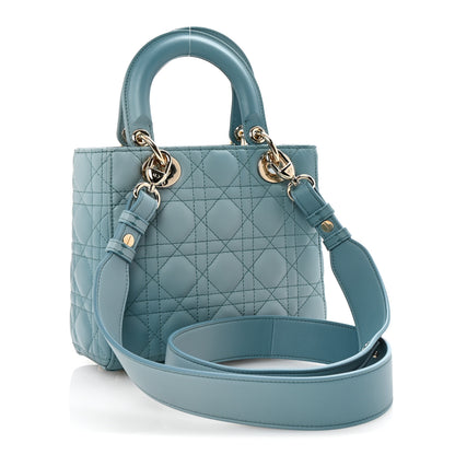 Christian Dior Lambskin Cannage Gradient Small My ABCDior Lady Dior Blue 3 of 10